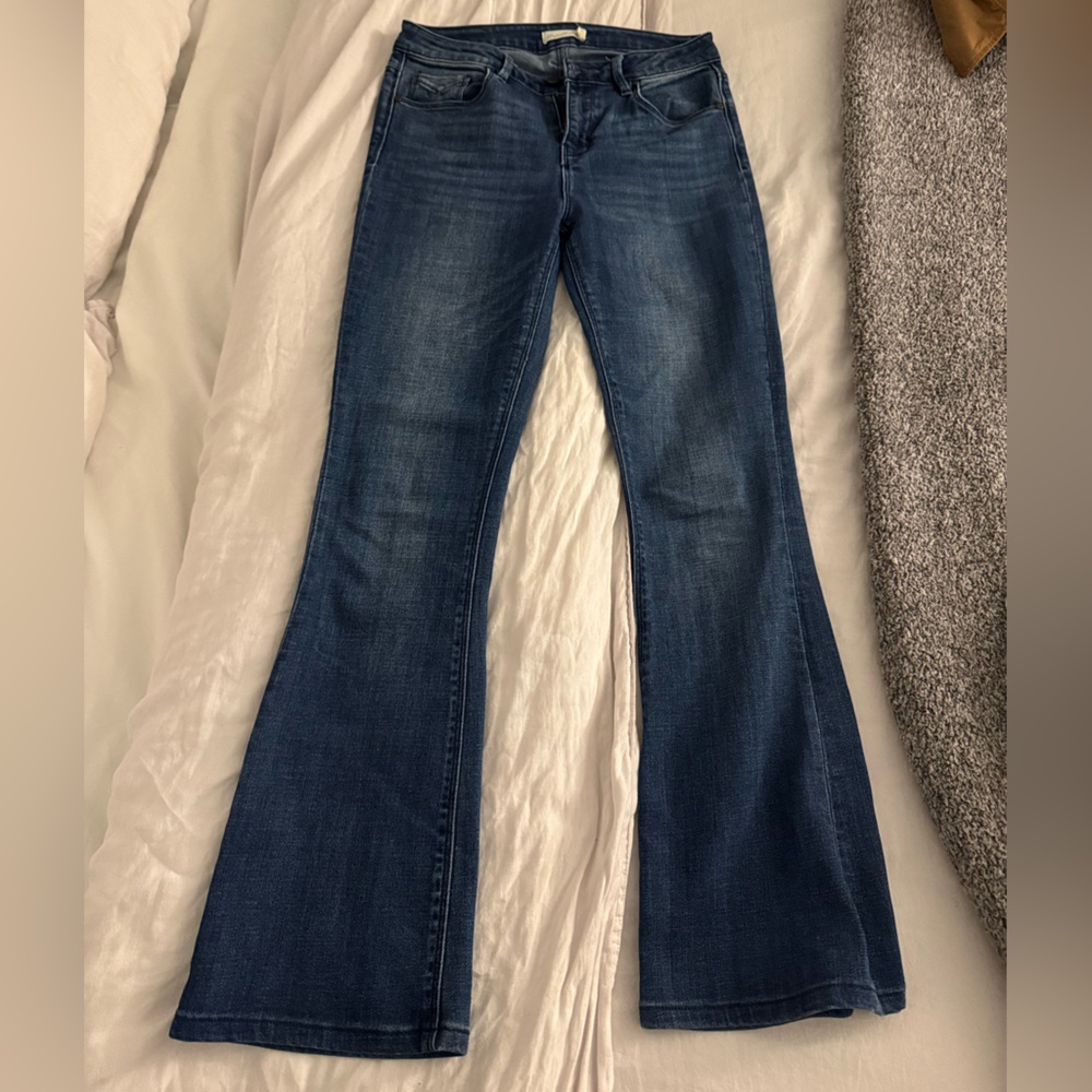 Unpublished Boot Cut Dark Wash High Waisted Jeans, Size 28